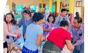 Donation to Earthquake Affected People in Inle, Shan State