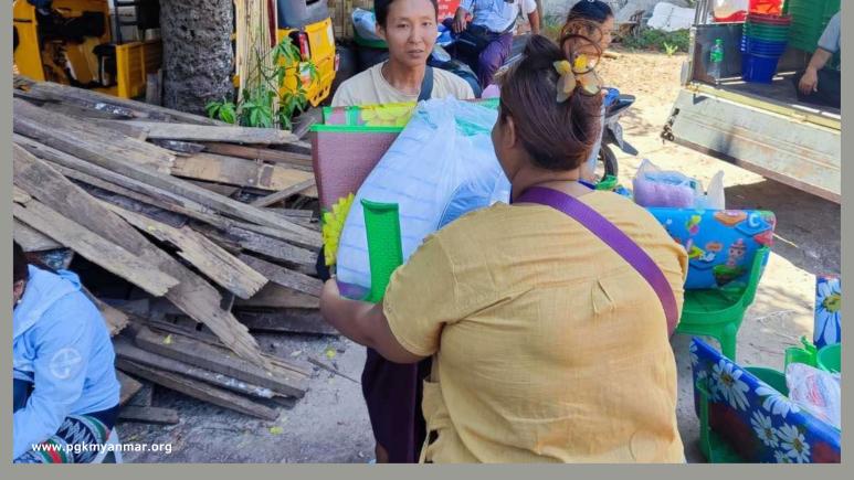 Donation to Earthquake Affected People in Pyimana, Nay Pyi Taw