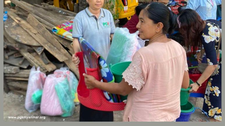Donation to Earthquake Affected People in Pyimana, Nay Pyi Taw