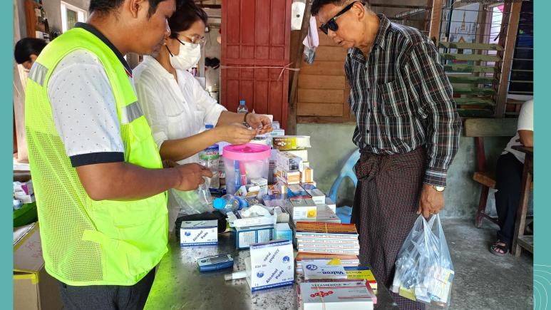 ငလျင်ဒဏ်ခံစားခဲ့ရသော စစ်ကိုင်းတိုင်းဒေသကြီး၊ စစ်ကိုင်းမြို့တွင် mobile clinic ကျန်းမာရေးစောင့်ရှောက်မှုပေးခြင်း (Batch 4)