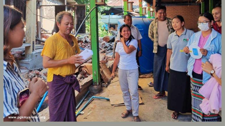 Donation to Earthquake Affected People in Pyimana, Nay Pyi Taw