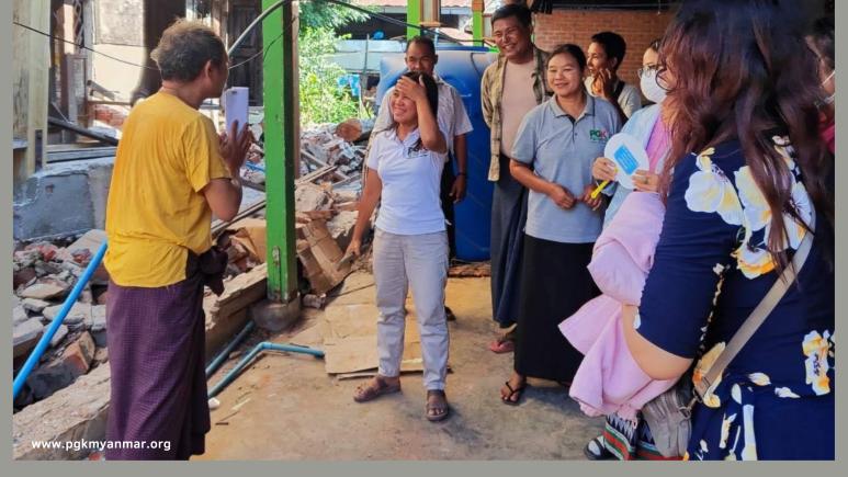 Donation to Earthquake Affected People in Pyimana, Nay Pyi Taw