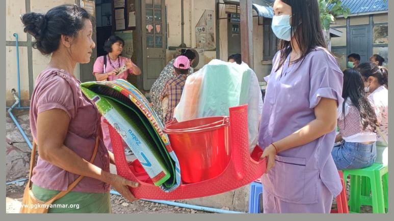 Donation to Earthquake Affected People in Pyimana, Nay Pyi Taw