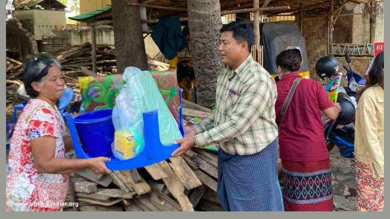 Donation to Earthquake Affected People in Pyimana, Nay Pyi Taw