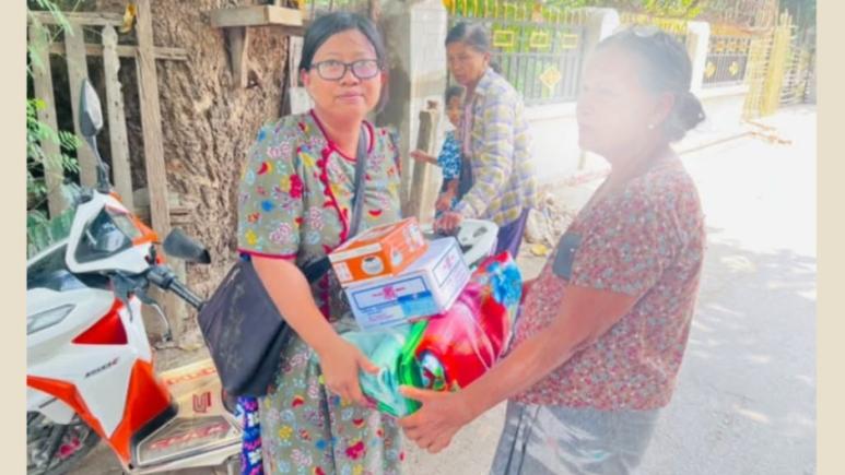 ငလျင်ဒဏ်ခံစားနေရသော စစ်ကိုင်းတိုင်းသို့ ပြည်ကြီးခင်အသင်း သွားရောက်လှူဒါန်းခြင်း (ဒုတိယအကြိမ်)