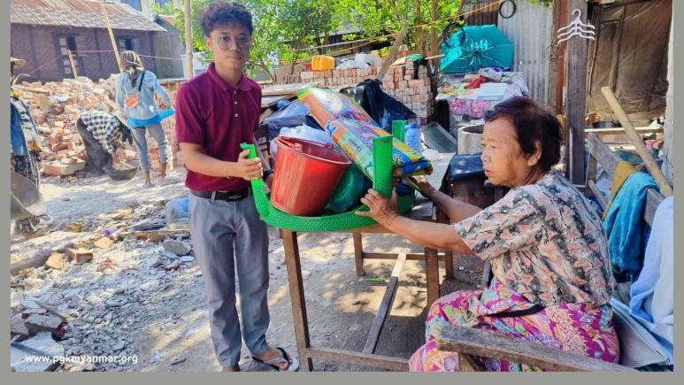 Donation to Earthquake Affected People in Pyimana, Nay Pyi Taw