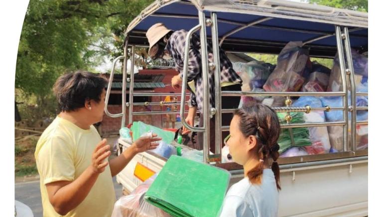 Donation to Earthquake Affected People in Parami Ward, Sagaing, Sagaing Region
