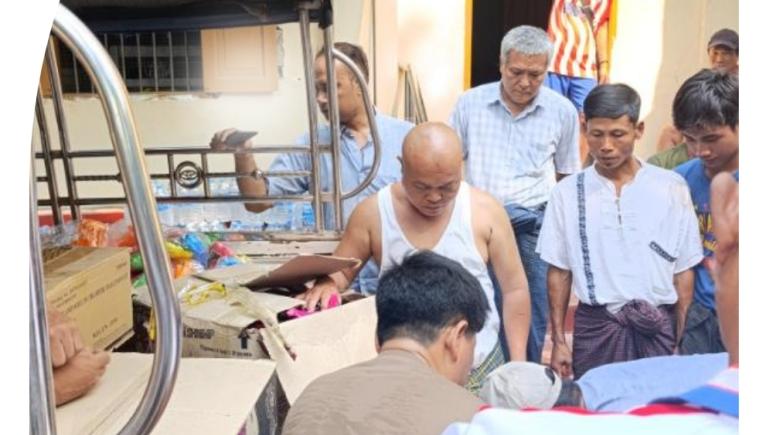 Donation to Earthquake Affected People in Mandalay, mandalay Region