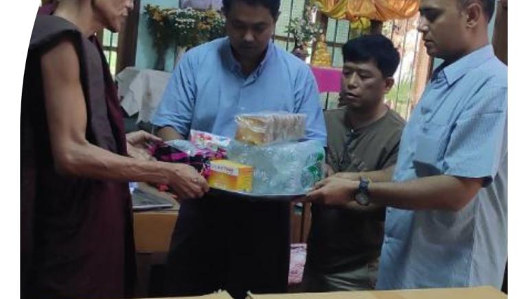 Donation to Earthquake Affected People in Mandalay, mandalay Region