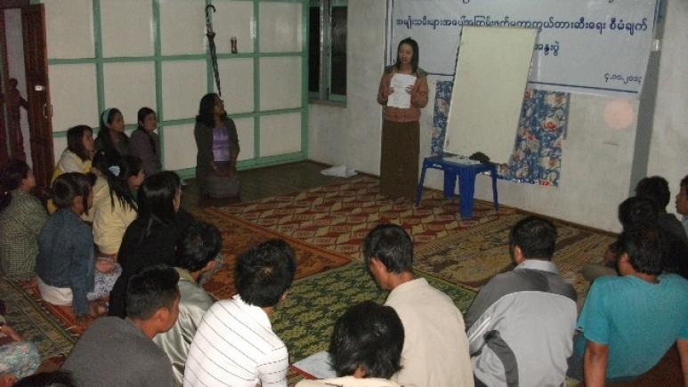 Community awareness session ( Late Evening/Night  ) at Pindaya.