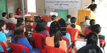 (Township level Advocacy held in PGK DIC, Pindaya ) Speech deleverd by Township DSW ( Department of social welfare)